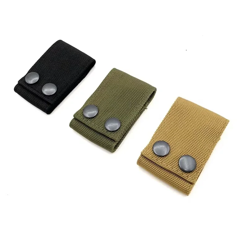 Funda táctica con soporte para correa de esposas, nailon resistente, doble broche deslizante, compatible con cinturones de trabajo de 2 ", funda para esposas de caza - imagen 4