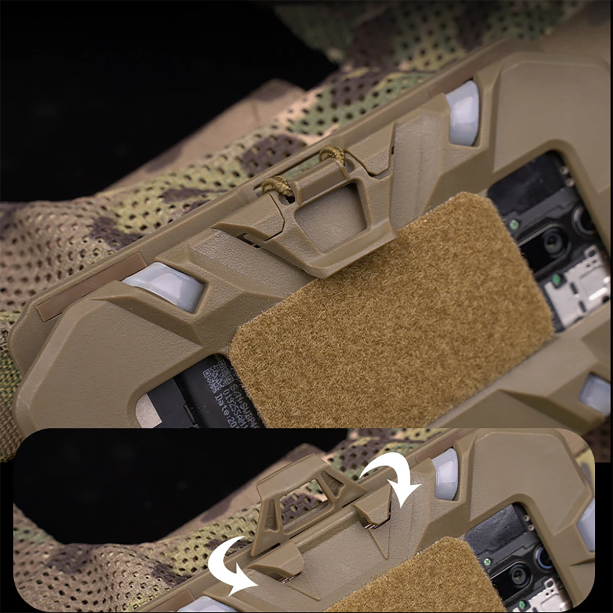 Versión de navegación táctica con chaleco de sistema MOLLE, tablero de teléfono de pecho Universal, portador de teléfono militar, tablero plegable - imagen 3