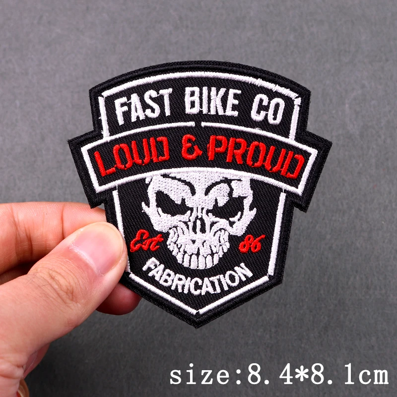 Parche bordado de corazón, parches para planchar para ropa, parches termoadhesivos para ropa, costura de calavera Punk/pegatinas de parche fibles - imagen 5