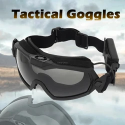 Gafas de tiro profesionales antivaho con Micro ventilador de seguridad Airsoft caza gafas tácticas motocicleta montañismo gafas