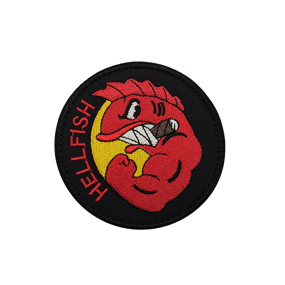 Parche bordado Hellfish de The Simpsons – Insignia moral militar