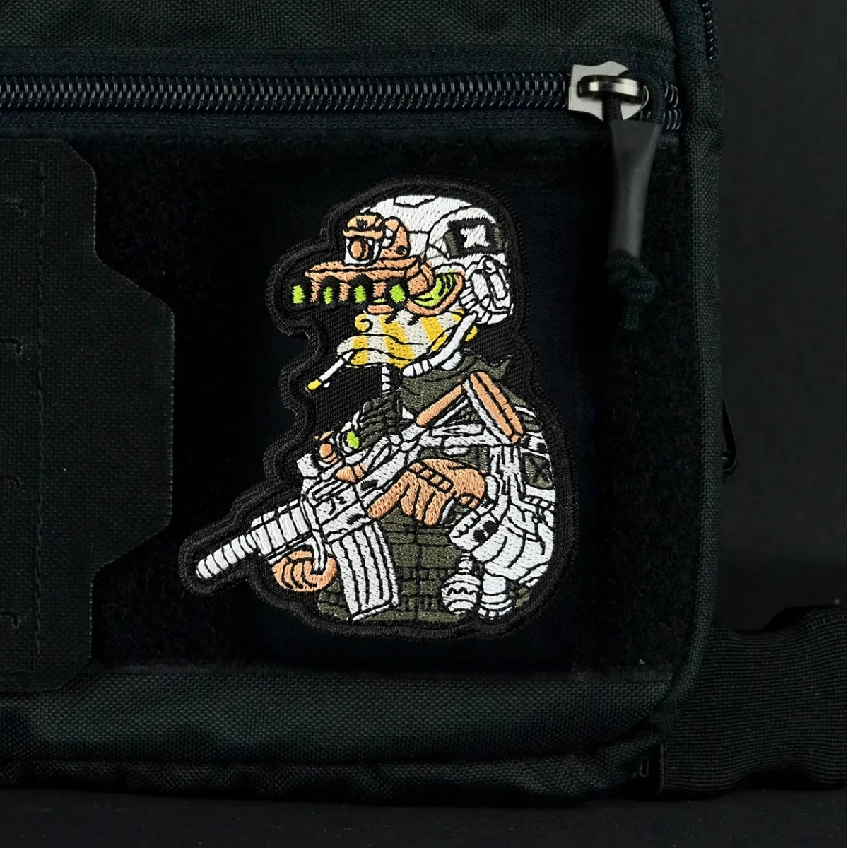 Parche táctico de insignia de moral de pato, gafas de sol, brazalete militar para perro, parches bordados de gancho y bucle, pegatina para mochila de ropa - imagen 5