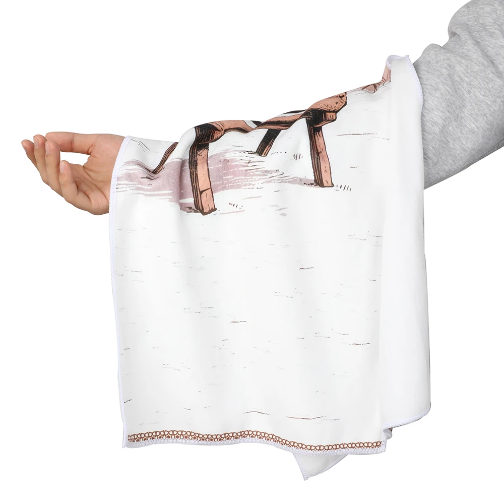 Toalla con arco para acampar, microfibra suave, secado rápido, ligera, portátil, durabilidad, tiro con arco, caza, viajes - imagen 4