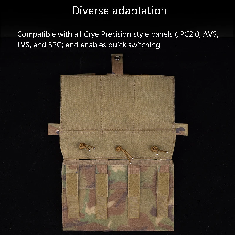 Panel de expansión de chaleco táctico de camuflaje, múltiples adaptaciones, liberación rápida, accesorios de adaptador de Panel frontal CRYE - imagen 5