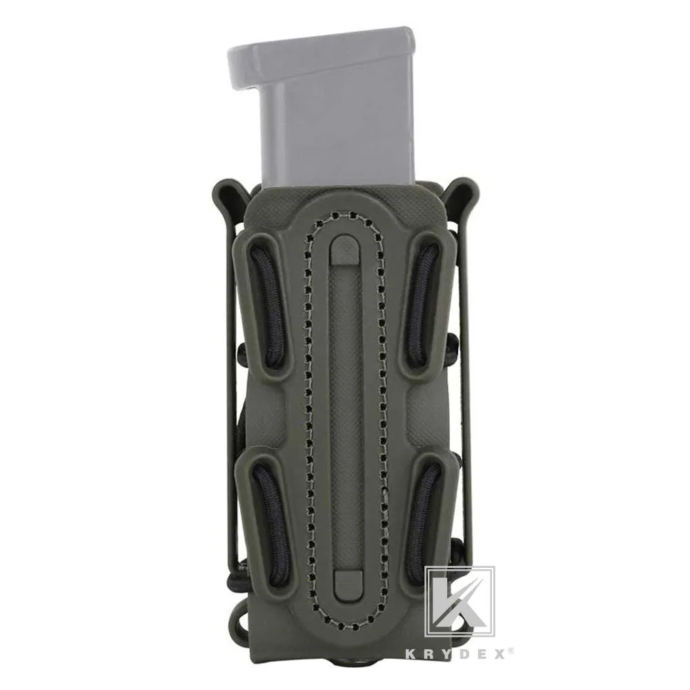 KRYDEX-bolsas tácticas para revistas, Clip para cinturón Fastmag, bolsa Molle de plástico, Softshell de 9mm, portador de pistola con código G alto - imagen 4