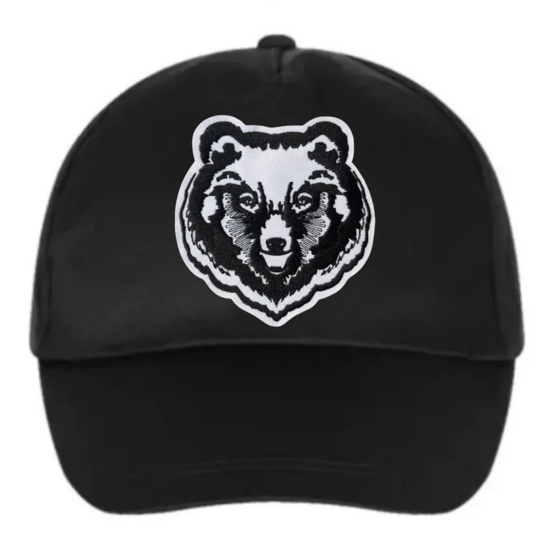 Parche bordado con cabeza de oso, chaleco táctico, sombreros con gancho y bucle, insignia de moral, mochila, pegatinas decorativas, parches para brazalete para ropa