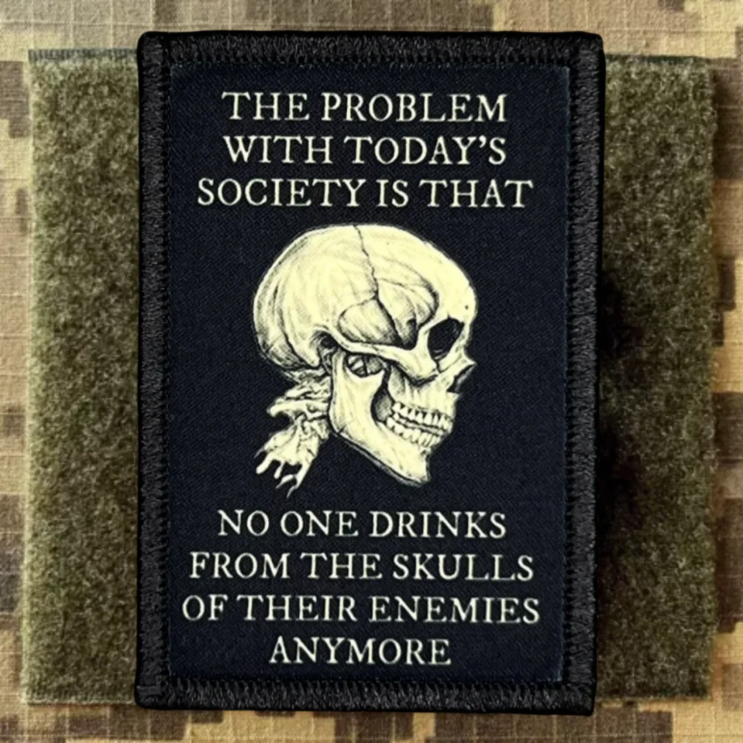 De Society van vandaag... Moreel Tactische Patches Kleding Gedrukt Klittenband Patch Militaire Schedel Vlag Badge Armband Rugzak Stickers - imagen 2