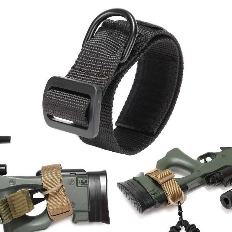 Eslinga táctica, adaptador de anillo para pistola, correa de hombro de nailon ajustable y accesorios de caza con correa EDC con anillo en D - imagen 3
