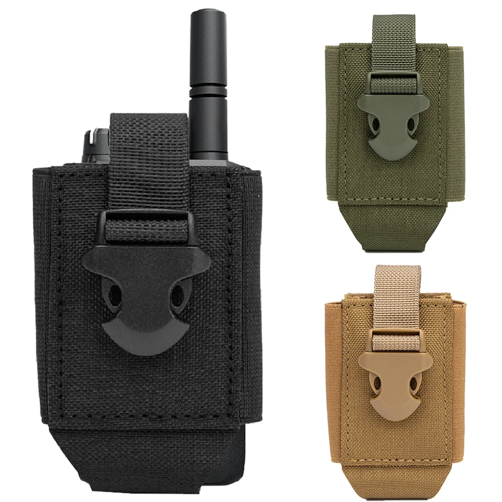 Bolsa táctica Molle para Walkie Talkie, funda para interfono, bolsa para granada, soporte para linterna, bolsillo para cinturón de combate, chaleco de caza