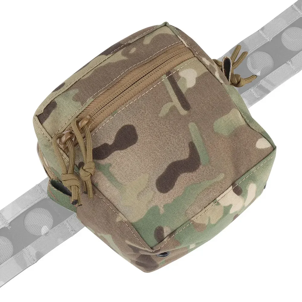 Bolsa táctica pequeña GP YKK con cremallera MOLLE, chaleco de caza, aparejo de pecho, portador de placa, cinturón, bolsa de herramientas de Airsoft - imagen 2