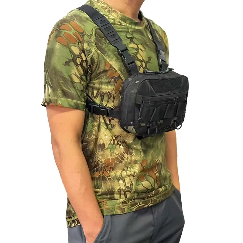 Bolsa de pecho táctica para hombre, chaleco multifuncional para pesca y acampada, equipo duradero para senderismo al aire libre, equipo de trabajo esencial - imagen 4