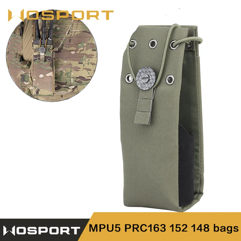 Bolsa de radio universal para exteriores, bolsa de almacenamiento con soporte PTT, bolsa MPU5 PRC163 PRC152 PRC148, para chaleco