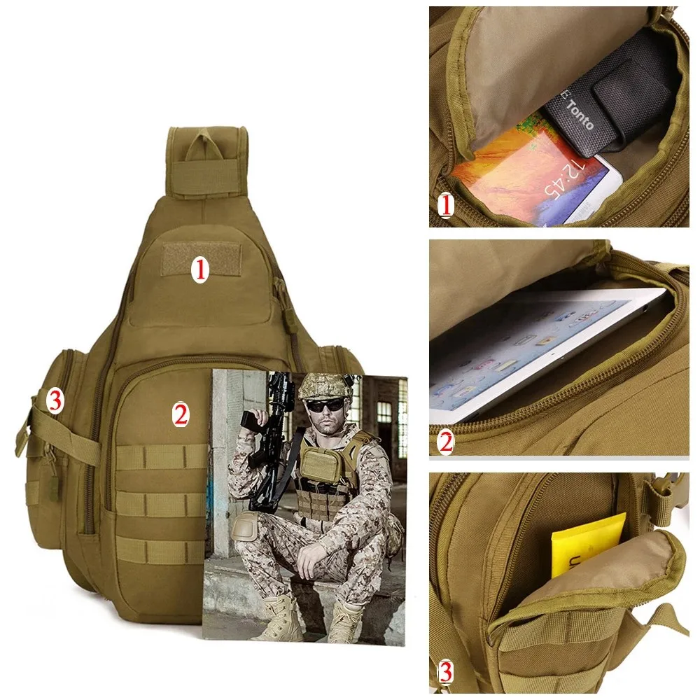 Mochila táctica MOLLE impermeable para portátil 14” y viaje - imagen 4