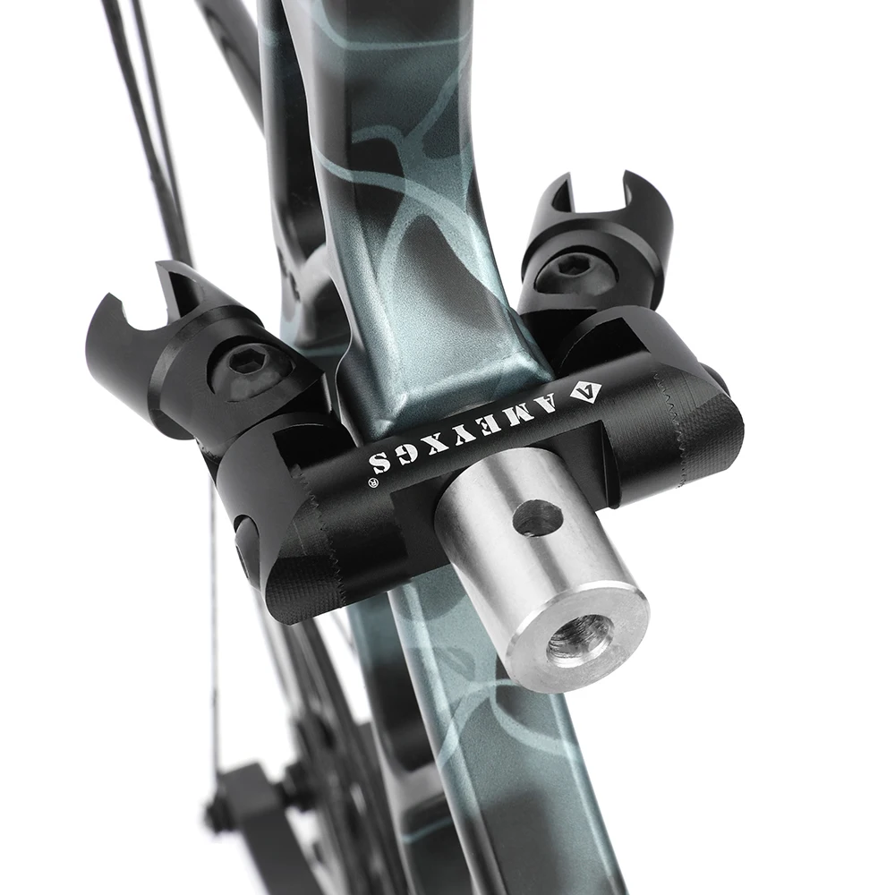 Barra en V de un solo/doble lado para tiro con arco, asiento de conexión de ángulo de 360, barra en V de aleación de aluminio CNC, estabilizador de arco de liberación rápida, tiro con amortiguación - imagen 4