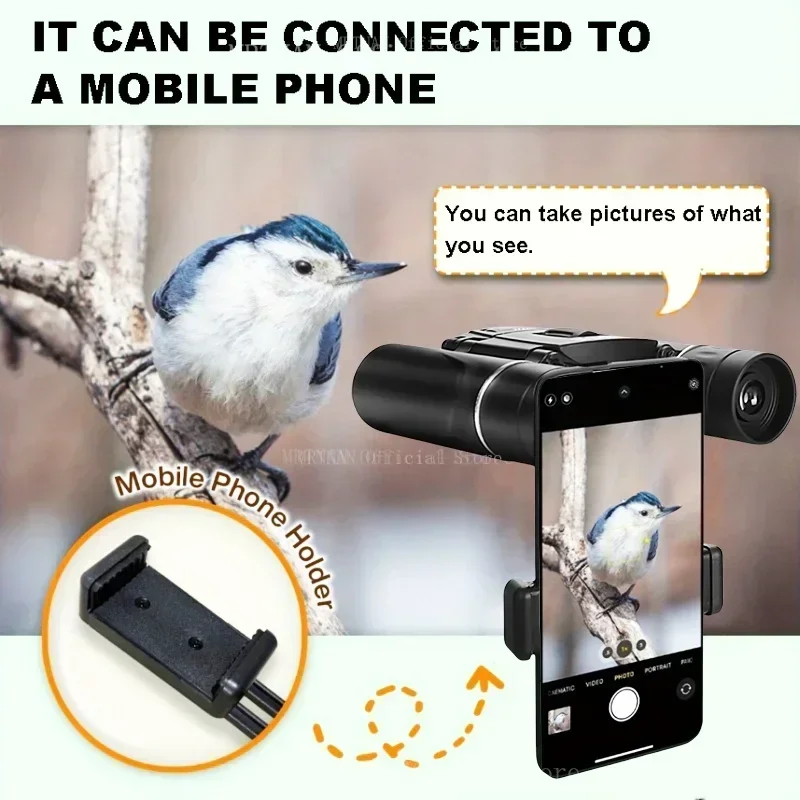 Binoculares profesionales de gran aumento y baja visión nocturna, Mini telescopio portátil para acampar al aire libre, 1000x25 - imagen 3