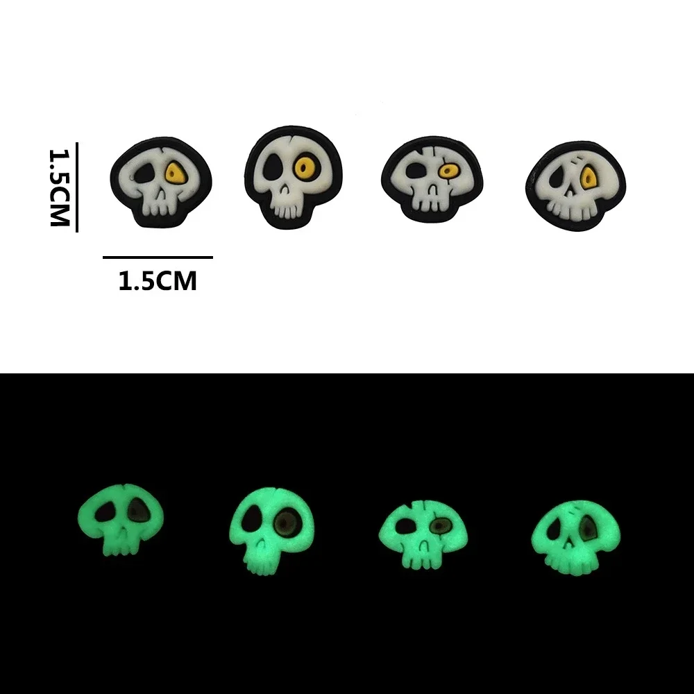En línea seta roja esqueleto gancho y bucle insignia de moral luz nocturna cabeza de esqueleto parches de PVC pegatina de decoración táctica - imagen 2