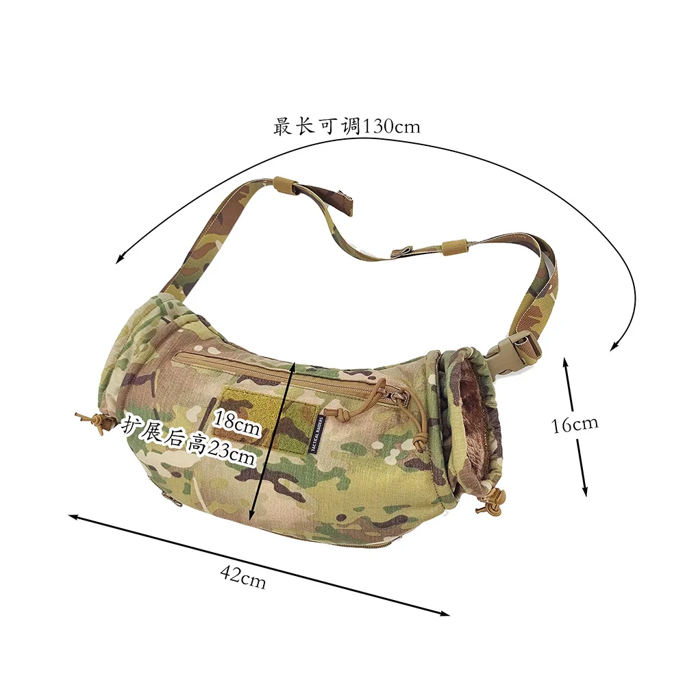 Bolsa calentadora de manos multifuncional táctica para exteriores, Material importado MC, versión desmontable rápida - imagen 5