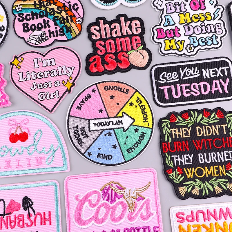 Parches coloridos para el día de la madre, parches para planchar para sombrero, parches bordados de correo rosa para ropa, regalos perfectos para mamá, insignias DIY - imagen 3