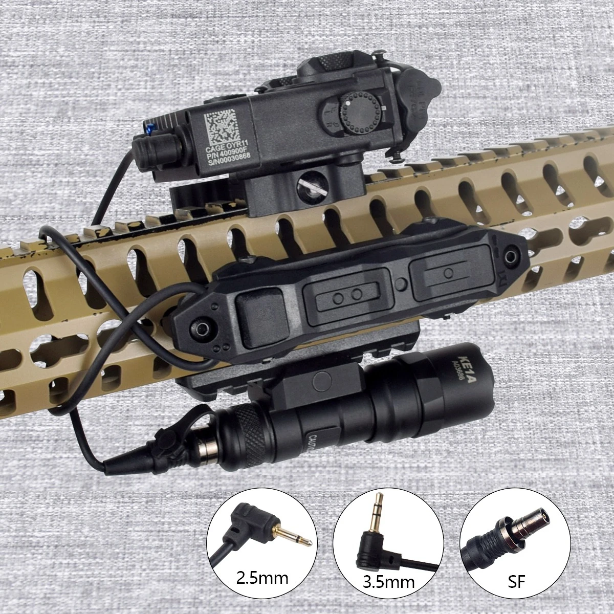 SureFire M300 M600 interruptor de doble función remoto de presión aumentada para Mlok Keymod DBAL A2 PEQ 15 linterna arma luz exploradora - imagen 3