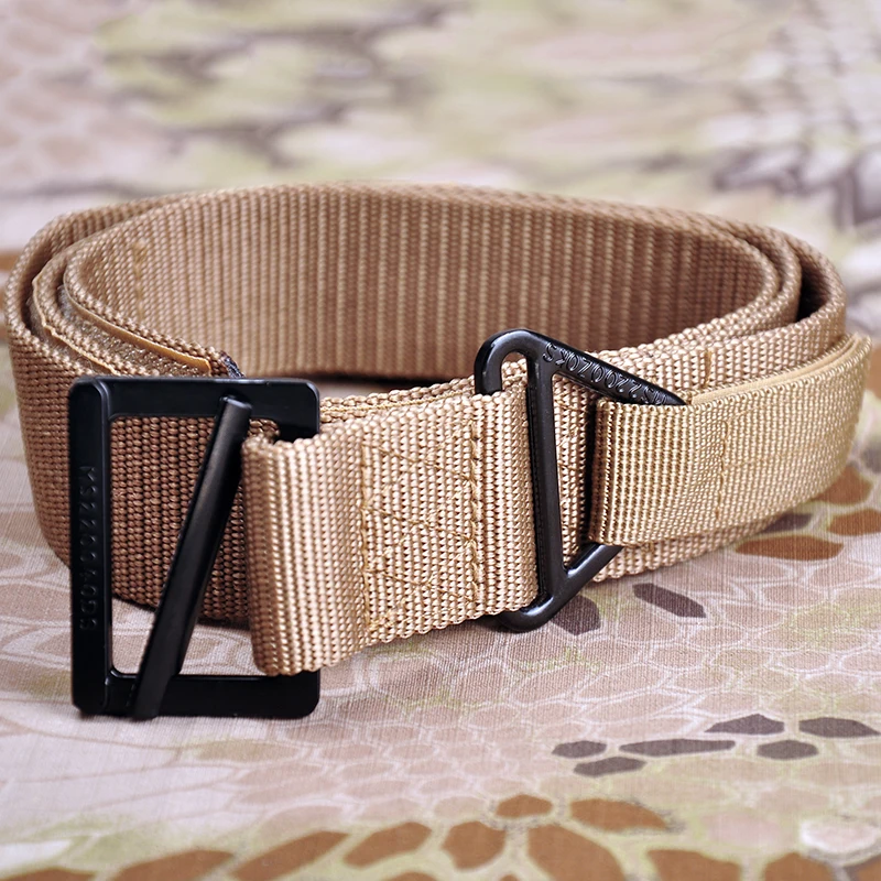 Cinturones de combate del Ejército para hombres, cinturón táctico de liberación rápida, pretina de lona militar, suministros de senderismo al aire libre, herramienta de caza, 2 unids/set - imagen 2