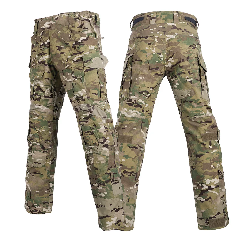 Pantalones Cargo de camuflaje de combate para hombre, pantalones de entrenamiento táctico al aire libre, ropa de caza y senderismo Multicam de camuflaje - imagen 2