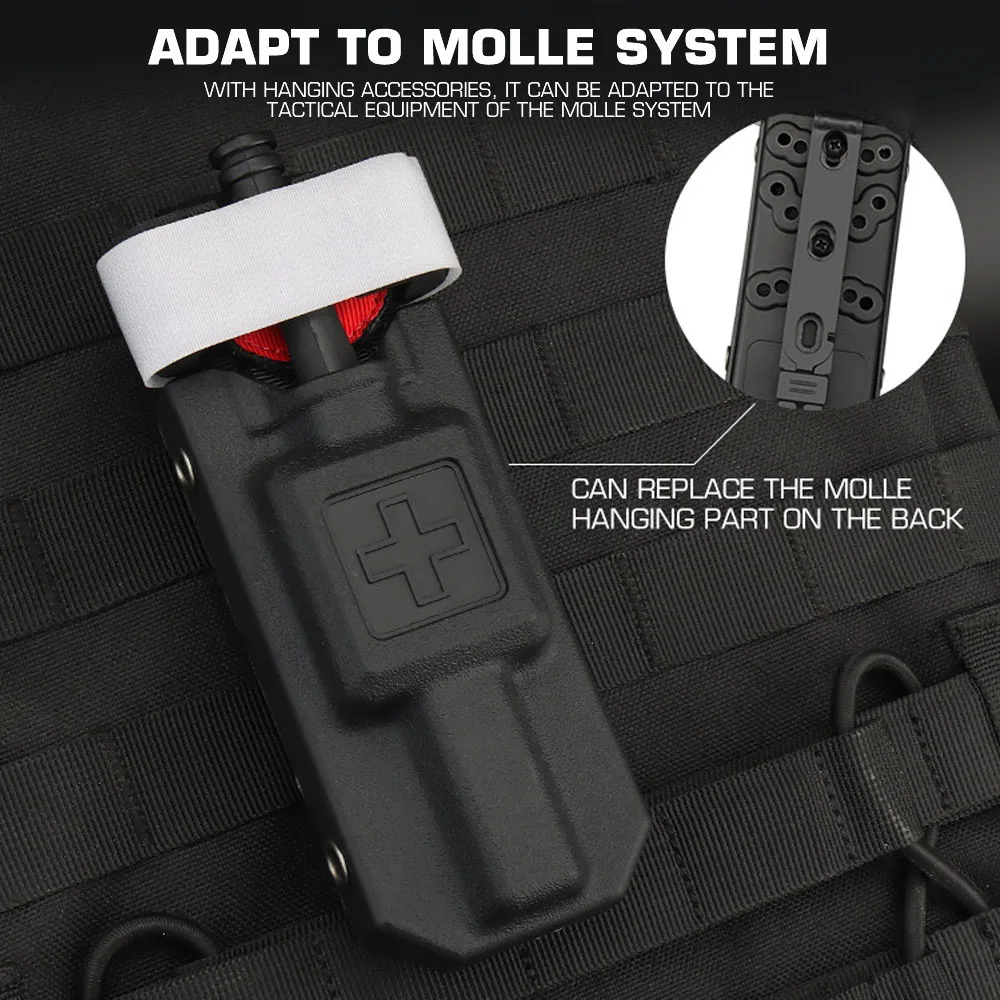 Torniquete táctico de emergencia para exteriores, equipo de primeros auxilios portátil, hebilla de liberación rápida y lenta, fundas de camuflaje Airsoft - imagen 4