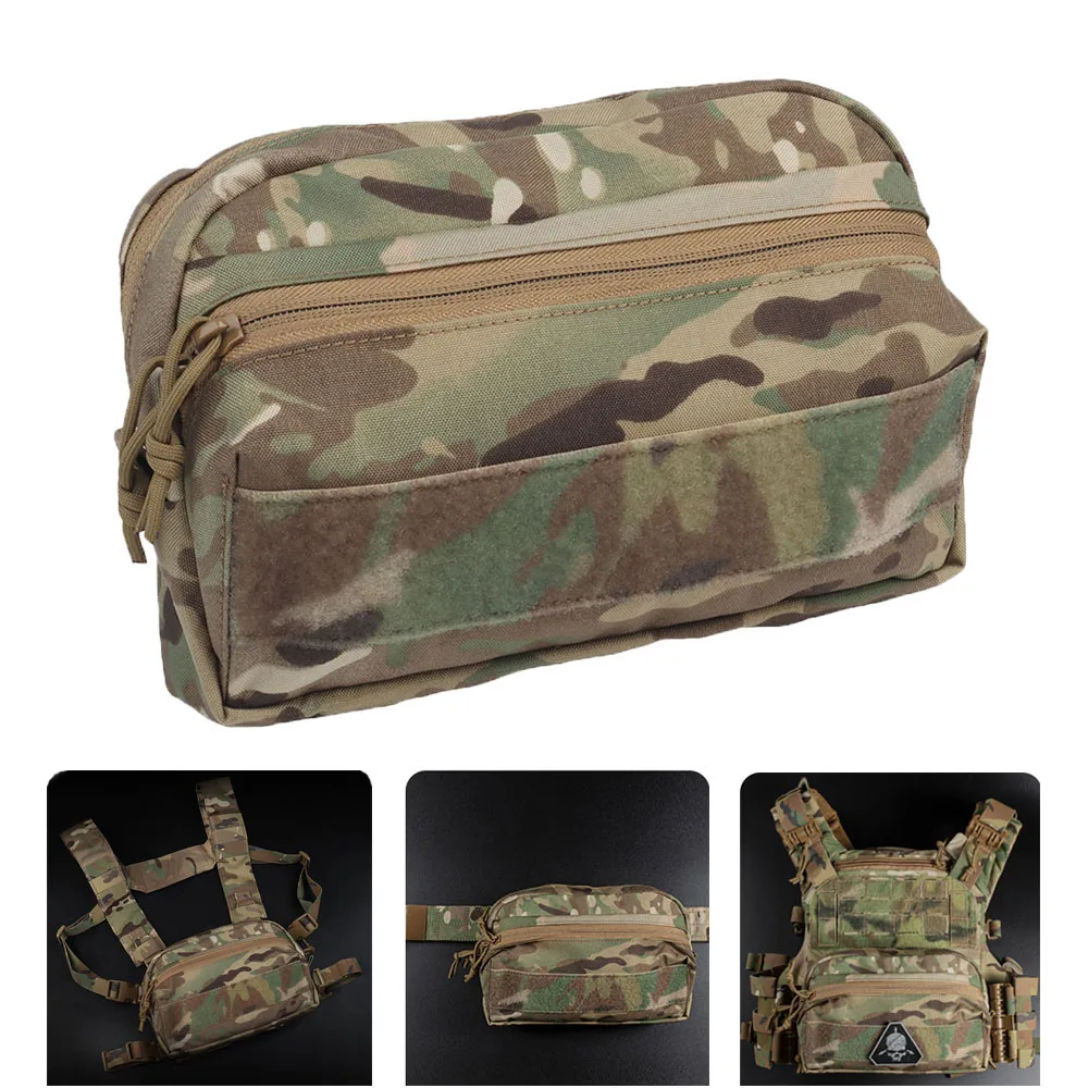 Bolsa táctica CCS, bolsa con sistema MOLLE, bolsa de utilidad con doble cremallera, chaleco de caza, accesorio, organizadores Airsoft, bolsa de reciclaje - imagen 2