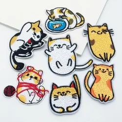 Parche bordado gato termoadhesivo – Diseño animal para coser o planchar