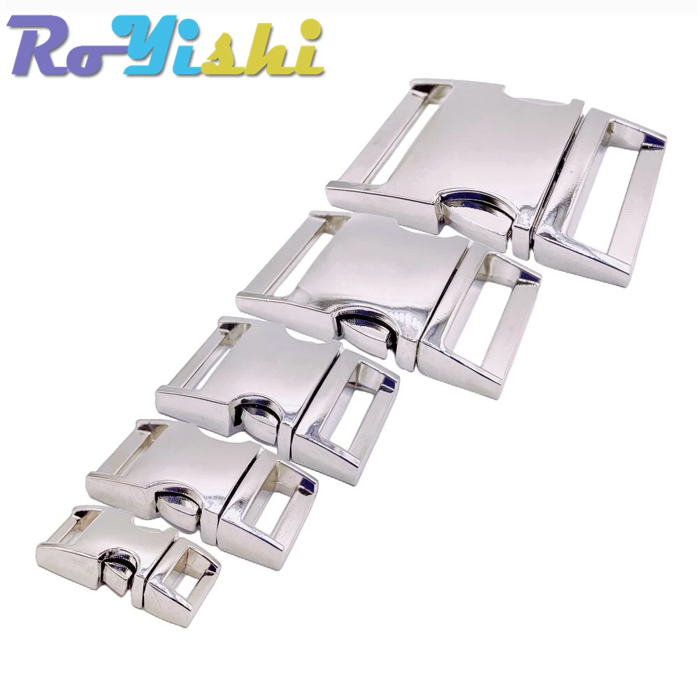 Hebilla de Liberación lateral de Metal para pulsera de Paracord, Collar de perro y gato, costura DIY, bolsa de equipaje, accesorios de mochila al aire libre, 1 piezas, 10-30MM - imagen 5