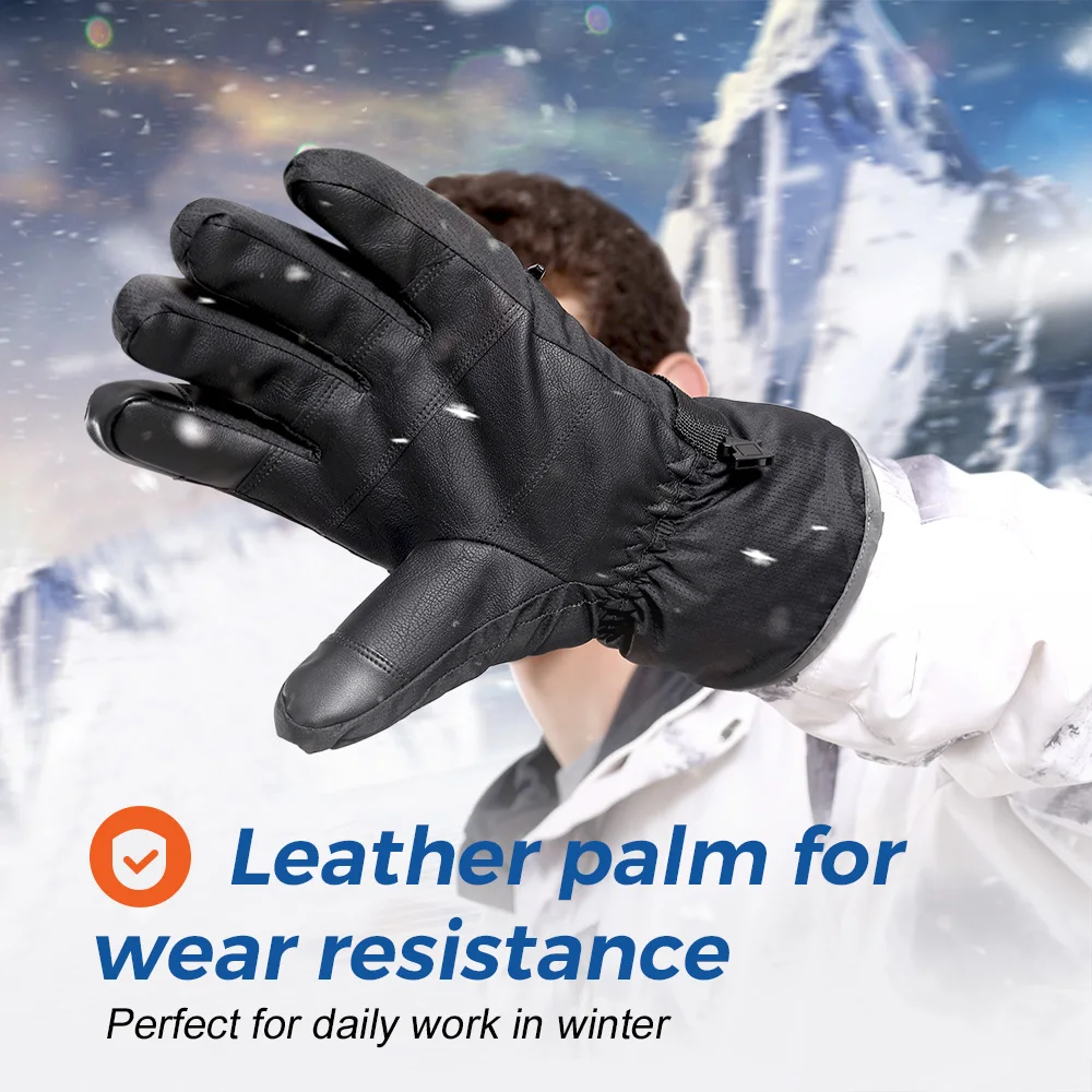 Guantes de dedo completo para esquiar en invierno, guante térmico impermeable a prueba de viento para pantalla táctil, ciclismo al aire libre, moto de nieve, deporte, senderismo, bicicleta - imagen 5
