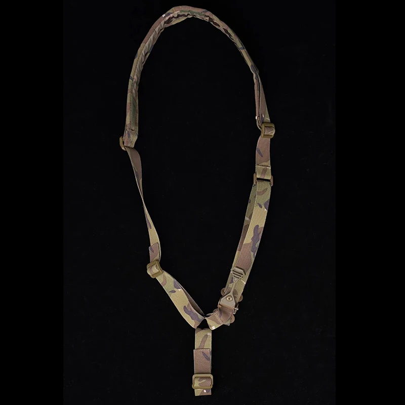 Eslinga táctica estilo Ferro de un solo punto con anillo de tracción fija rápida, correa para el hombro, Rifle de caza, cuerda Airsoft ajustable