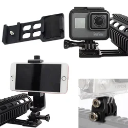 Soporte táctico Picatinny para móvil – Compatible iPhone y GoPro