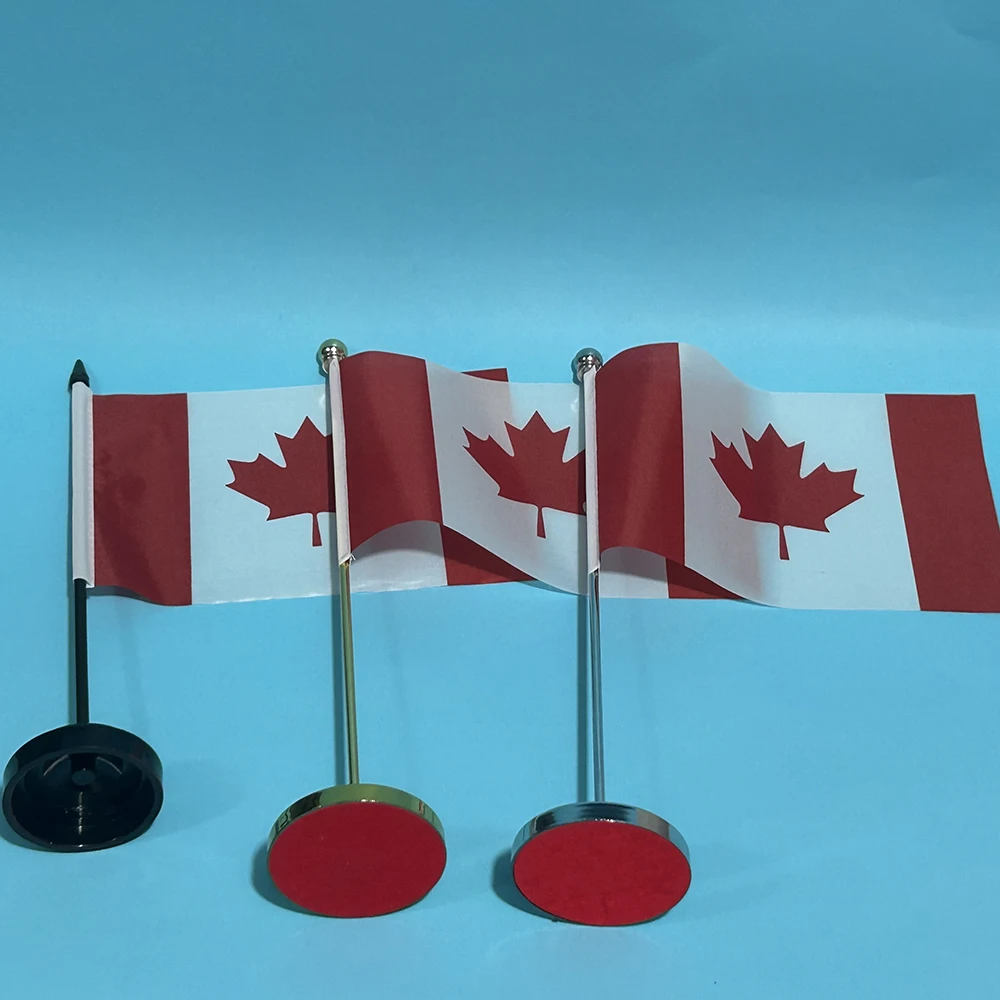 BANDERA DE SKY Bandera de escritorio de oficina Bandera de Canadá 14x21 cm Bandera nacional canadiense Adornos de escritorio Banderas - imagen 2