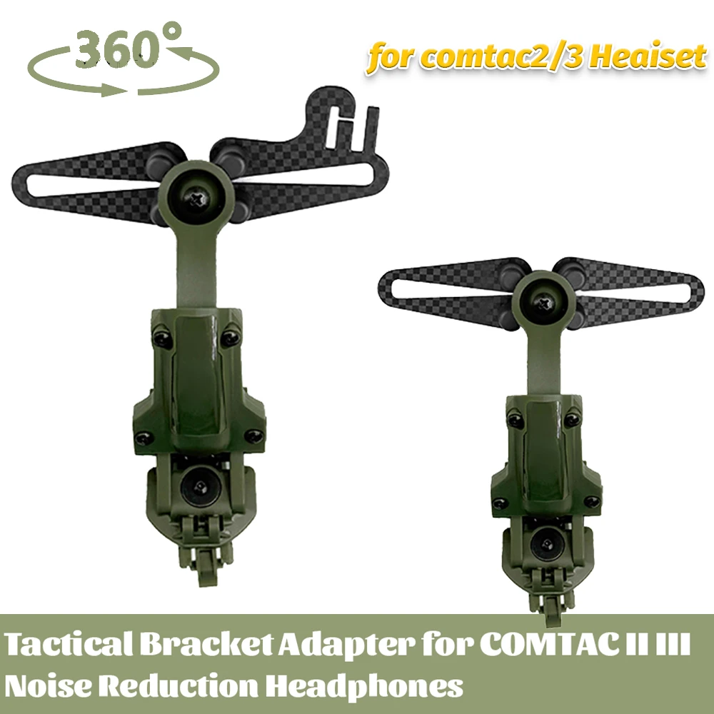Para soportes de riel para auriculares Comtac II III, rotación multiángulo adecuada para pistas Ops Core ARC y Team Wendym-LOK