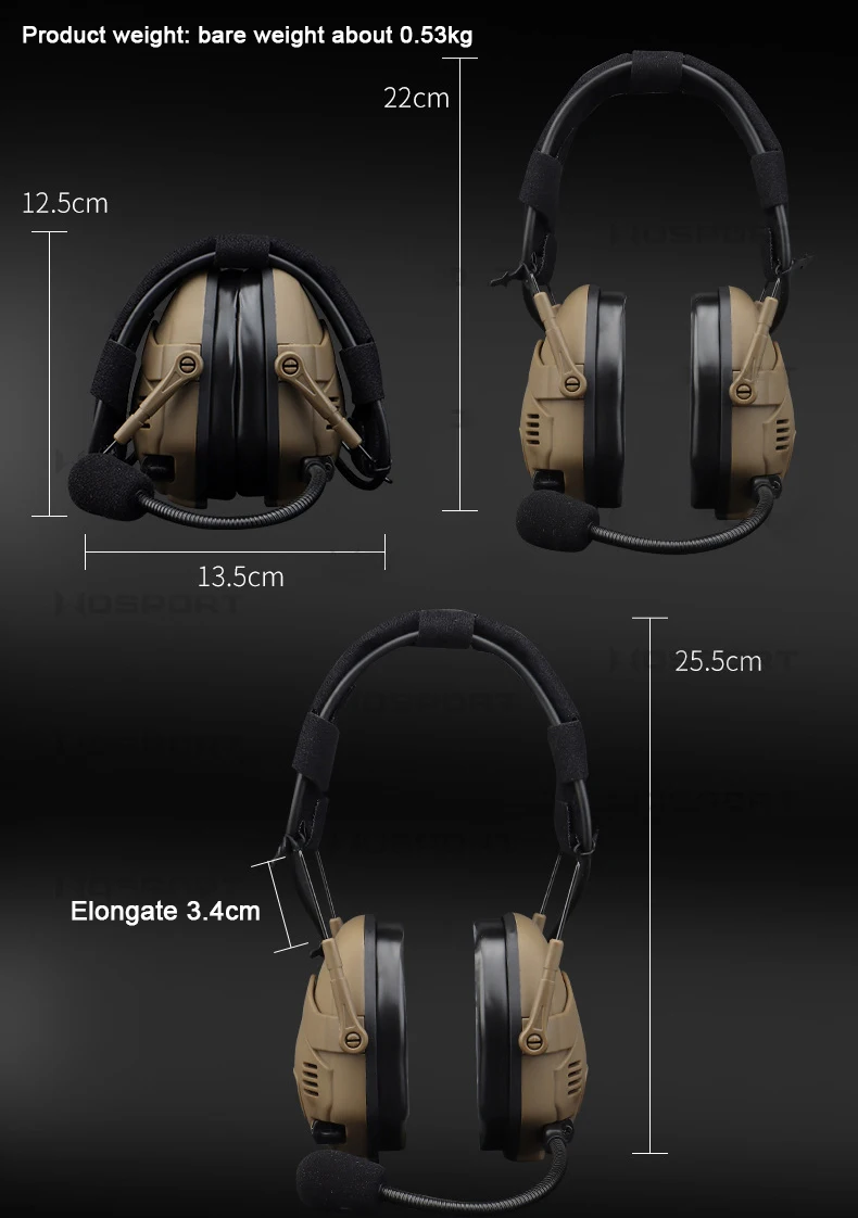 Auriculares tácticos Bluetooth con reducción de ruido OPS Core ARC Wendy M-LOK casco caza tiro Tuning auriculares con cancelación de ruido - imagen 3