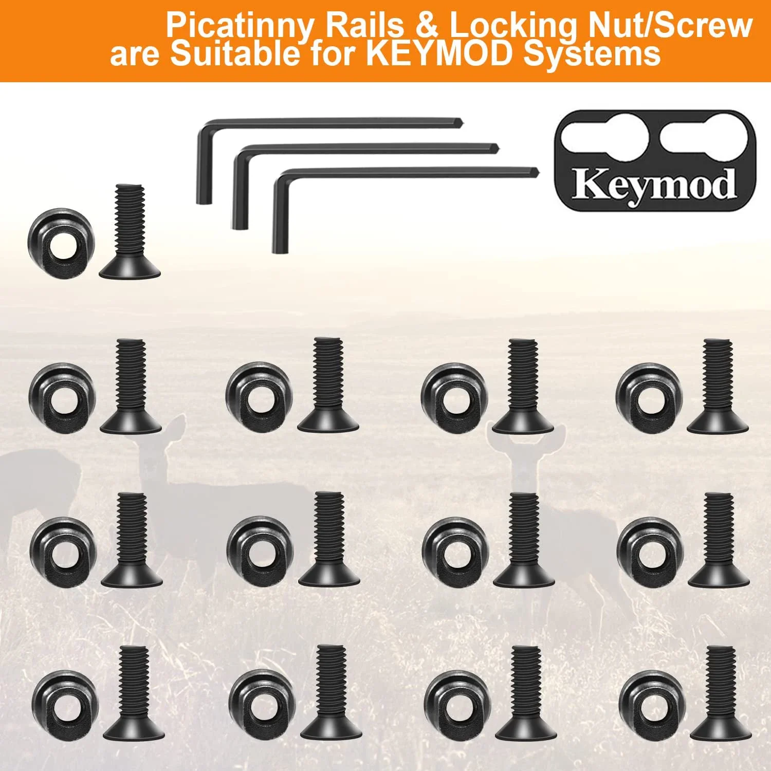 Riel Picatinny aluminio para Keymod con adaptador de montaje - imagen 5