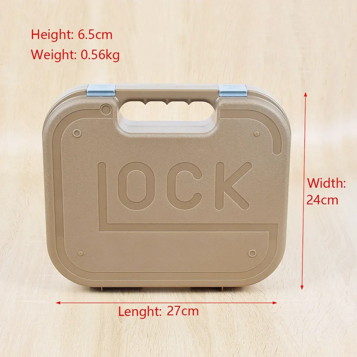 Maleta impermeable para caza Glock G17, caja de almacenamiento, caja de pistola de plástico portátil multifuncional - imagen 3