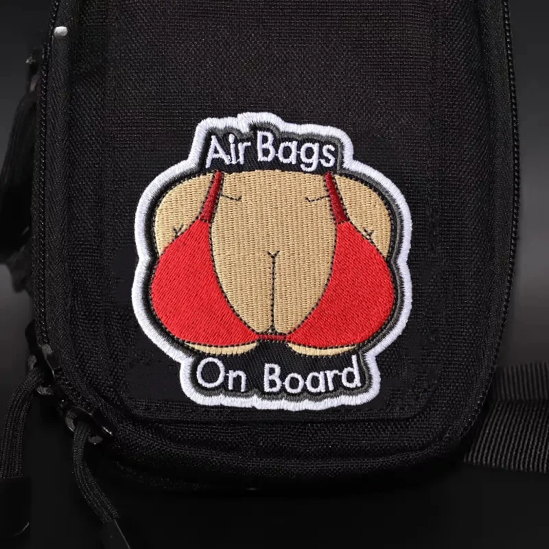 Parche de bolsas de aire a bordo, insignia militar de moral táctica, brazalete bordado con gancho y bucle, pegatinas decorativas para ropa y mochila