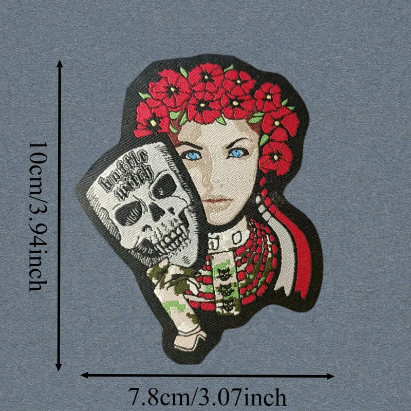Parche con estampado de bruja de batalla para niña, chaleco táctico con gancho y bucle, insignia de moral, mochila, pegatinas decorativas, parches para brazalete para ropa - imagen 3