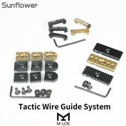 Clip de Cable de interruptor de máquina táctica Arson de aleación de aluminio M600 M300 luz de explorador PEQ15 guía de Cable de interruptor remoto compatible con riel MLOK/20MM