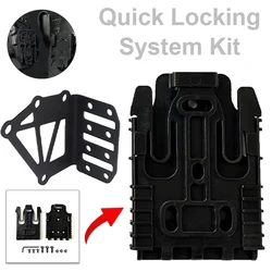 Qls-Kit de sistema de bloqueo rápido con horquilla de bloqueo y placa receptora, soporte de torniquete, funda para pistola, funda adaptadora Drop Flex