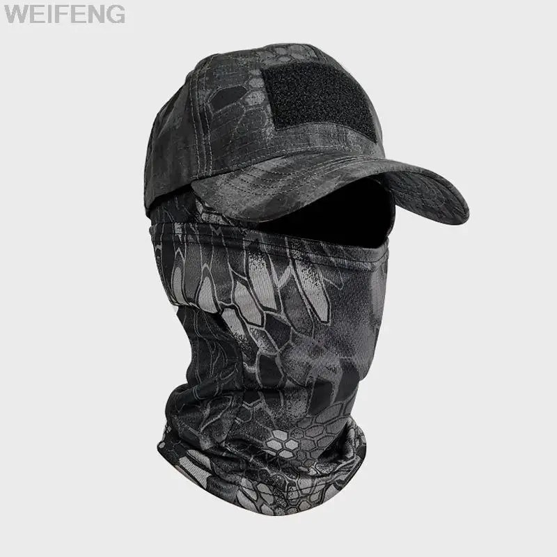 FG pasamontañas de camuflaje táctico, máscara facial completa, gorra de béisbol militar, caza, bicicleta, ciclismo, Bandana del ejército, polaina para el cuello - imagen 5