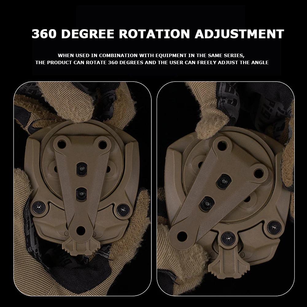 Adaptador de funda de caza, sistema de montaje de conexión rápida para fundas, bolsa para mag y equipo de trabajo táctico, Base de funda para pistola de 360 grados - imagen 4