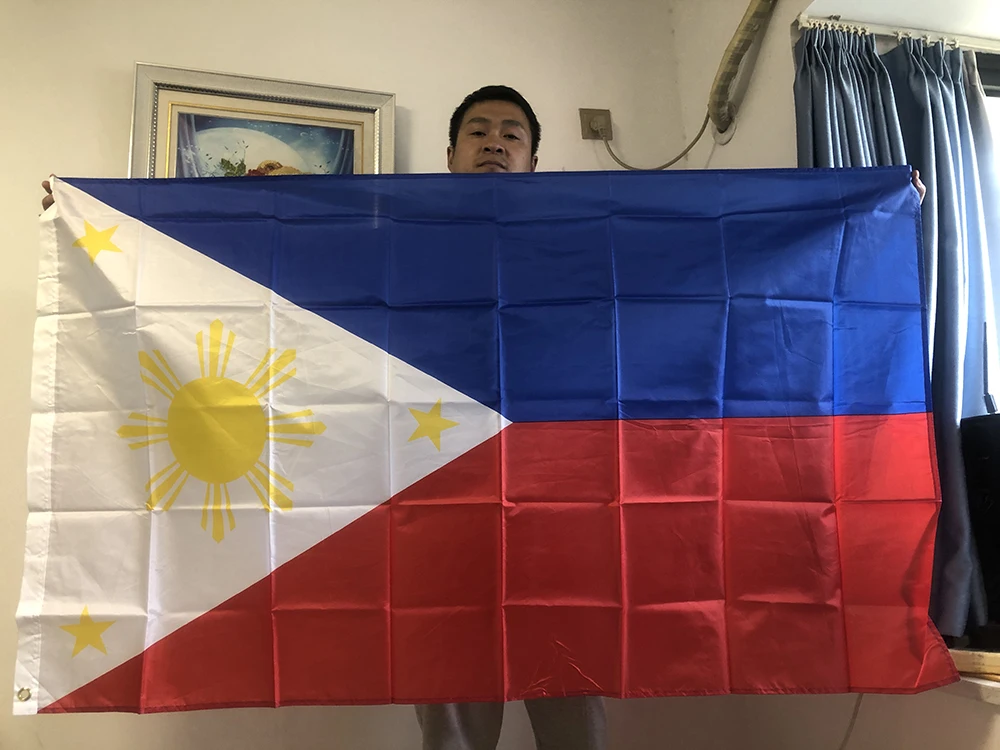 BANDERA DE SKY Bandera nacional de Filipinas 90X150cm 3x5 pies Bandera colgante de poliéster de PHL PH Filipinas Filipinas Banderas de Filipinas