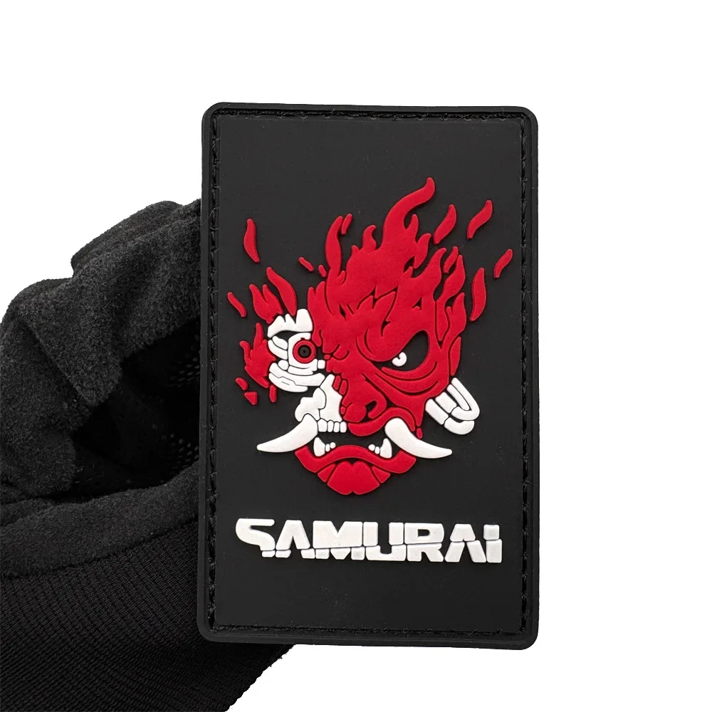 Parche de PVC de banda Wushi, insignia de moral táctica de calavera, gancho y bucle, mochila militar, accesorio decorativo, parches adhesivos para ropa - imagen 4