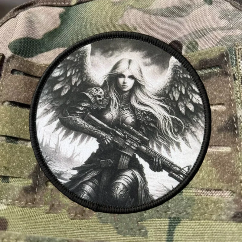 Parche táctico "Angel Soldier" para ropa, insignia de moral militar, brazalete con estampado, parches de bucle de gancho, pegatina para mochila - imagen 5