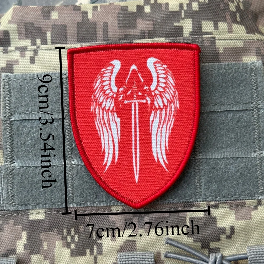 Parche de Ángel de San Jorge, moral táctica, mochila militar personalizada, pegatina "NO TODAY", parches de gancho y bucle impresos para ropa - imagen 3