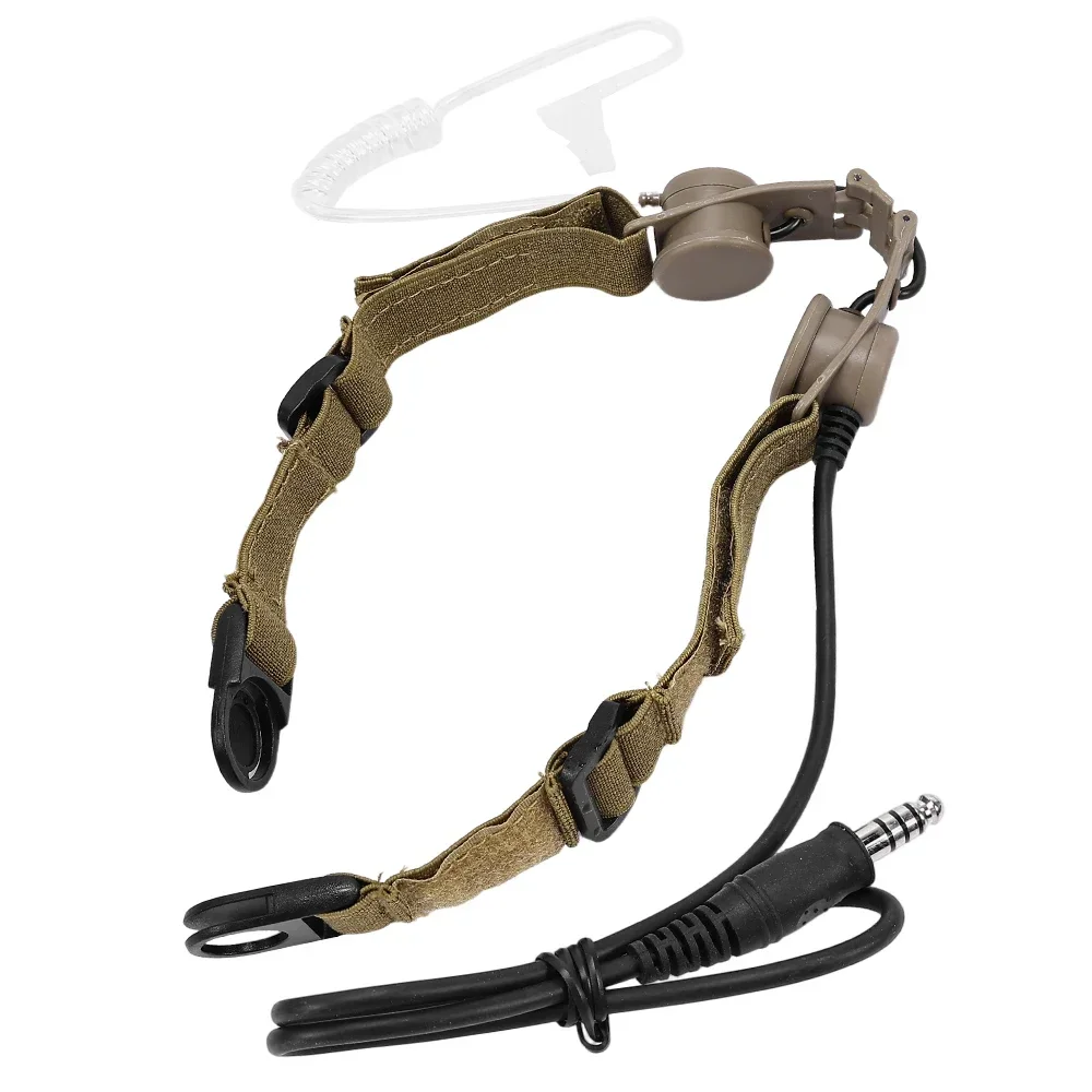 Z-tactical Z-auriculares tácticos micrófono de garganta auriculares PTT Radio portátil micrófono banda para el cuello caza Airsofte micrófono de garganta auricular - imagen 3