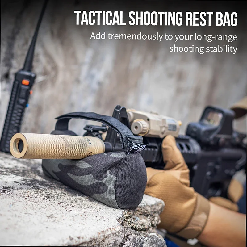 ONETIGRIS bolsa de tiro de francotirador, soporte de objetivo delantero y trasero, banco de arena, tachuelas sin relleno, soporte de Rifle de caza - imagen 2
