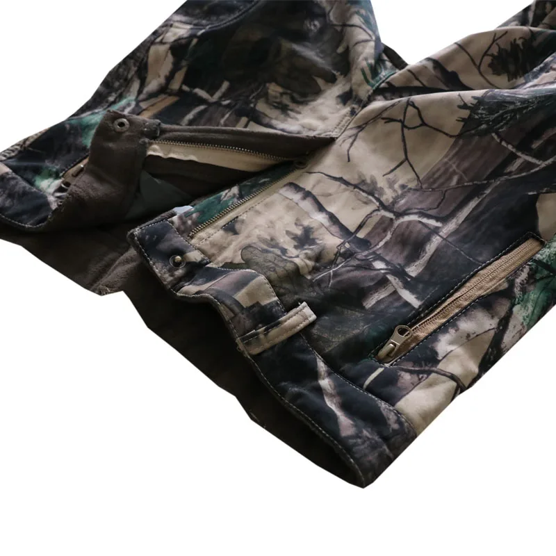 Pantalones tácticos de lana con protección contra el frío para hombre, pantalón completo de camuflaje biónico para caza y pesca, resistente al agua, primavera y otoño - imagen 5